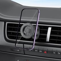 Magnetischer Handyhalter für Lüftungsschlitze im Auto, 360° °   Verstellbarer Haken mit stärkstem Magnet, Schnellverschluss, transparente Halterung für Smartphones