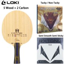 LOKI KIRIN K3 5 Wood and 2 Carbon Table Tennis Blade DIY Ayus Wood Fast Attack ARC Handle Ping Pong Paddle for Beginner Training