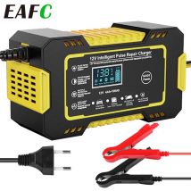 Autobatterie ladegerät 12v 6a Touchscreen-Pulsreparatur-LCD für Auto-Moto-Schnell ladung Nass-Trocken-Blei-Säure-Digital-LCD-Display