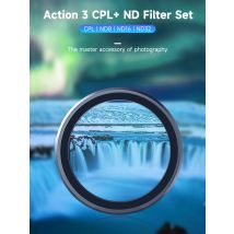 TELESIN CPL ND8 ND16 ND32 UV VND Lens Set Aluminium Alloy Frame for DJI OSMO Action 3 4 5pro CPL ND Quick Release Filter Set