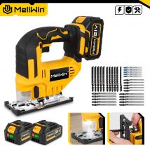 MELLWIN 3500RPM Seghetto alternativo elettrico senza fili Seghetto curvo a batteria con utensile da taglio multifunzione a 31 lame per Makita 18VBatteria Pin