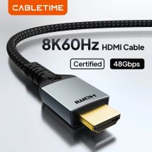 CABLETIME 8K HDMI Kabel für Laptop HDMI 2,1 Kabel 8K/60Hz HDR für Macbook Air HDMI splitter Digital Kabel C388