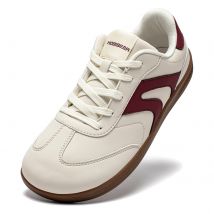 HOBIBEAR Buty z szerokim noskiem Unisex ze sztucznej skóry, sneakersy barefoot, casualowe buty retro z zerowym dropem dla kobiet i mężczyzn