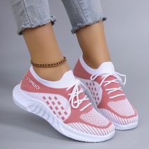 Frühling und Herbst Neue lässige Sportschuhe zum Schnüren für Damen, bequem, atmungsaktiv, leicht, verschleißfest, für Sport und Freizeit