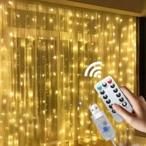 3M LED Curtain String Light Christmas Fairy Lights Garland Icicle Lights na wesele Dekoracja