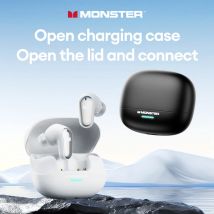 Monster MQT52 Bluetooth 5.4 kabellose Kopfhörer, 24 Stunden lange Akkulaufzeit, Stereo-Kopfhörer, niedrige Latenz, Gaming-Dual-Mode-Headset, Geschenk