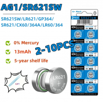 2-10PCS AG1 LR621 364 V364 164 531 SR621 SR621SW SR60 CX60 1.55V Batteria Alcalina Per Orologio Chiave Dell'automobile Giocattolo A Distanza pulsante Pellicola Della Moneta