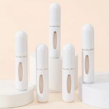 5er-Pack 0,17 oz gemischte Farben, wiederverwendbar, befüllbarer Boden, wiederverwendbare Parfümflasche, tragbare Reisetasche