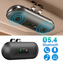 Kit per auto Bluetooth 5.4 Vivavoce 6W Vivavoce Visiera parasole Altoparlante Lettore Mp3 Ricevitore musicale wireless con assistente vocale