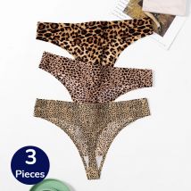 BZEL 3 Teile/satz frauen Höschen Mode Leopard Tangas Frau Nahtlose Unterwäsche Sexy Dessous Atmungsaktive Gemütliche G-Strings Heißer T-zurück
