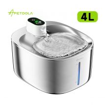 APETDOLA-fuente de agua inalámbrico para gatos, 4L, Sensor automático, bebedero para gatos, perros, dispensador de agua para mascotas, accesorios