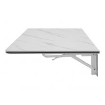 Klappbarer Wandschreibtisch, weiß, 80 cm, faltbarer Schwebtisch für kleine Räume, Büro, Arbeitszimmer, Küche