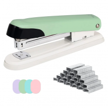 HUAJIE 6,5-Zoll-Tischhefter aus Metall, 25 Blatt Kapazität, inklusive 1000 Heftklammern, langlebig für Büro und Heimgebrauch