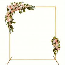 Wedding Arched Background Stand,  Golden Wedding Arches Square Metal Balloon Arched Stand Garden Branch Frame
