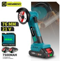 NEWBENY 3 Inch Mini Brushless Angle Grinder Household Cordless Grinding Cutting Woodworking Tool For 18V-21V Battery