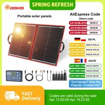 Dokio 18v 97w flexibles faltbares Solarpanel-Kit tragbares Solarpanel-Solarpanel-Ladegerät für Bootfahren/Camping im Freien 12V