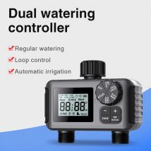 Automatischer Wassertimer, 2 Ausgänge, multifunktionale Sprinkler, praktische intelligente Bewässerung, Bewässerungssystem, Gartengeräte