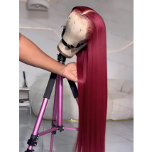 High Density Human Hair 13x4 Lace Front Wig 99j Bone Straight Burgundy 13x6 Hd Lace Frontal Wigs For Wmen 30 Inch Colored Choice