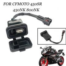 For CFMOTO 450SR 450NK 450SS 800NK 2023 2024 Motorcycle USB Power Transfer Interface Socket Type-C Impulse Port Charge Converter