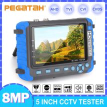 PEGATAH 8MP 4K CCTV Tester Telecamera di sicurezza Monitor LCD TFT da 5 pollici per 4 IN 1 TVI AHD CVI Telecamera di sicurezza analogica Tester Test video