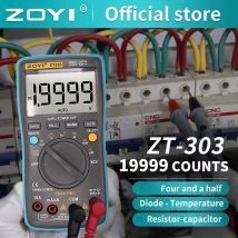 ZOYI ZT302 ZT303 multimetr cyfrowy 8000 19999 zlicza True RMS wielofunkcyjny AC/DC napięcie temperatura Tester pojemności DMM