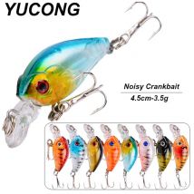 YUCONG 1PX Micro Crankbait 4,5 cm-3,5 g Topwater Kurbel Wobbler Laute Künstliche Harten Köder Schwimmende Angelköder Hecht peche truite
