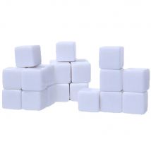 10pcs/pack New Acrylic 16mm White Blank Dice Teaching Props Game Accessories Mathematical Tools Square Corner