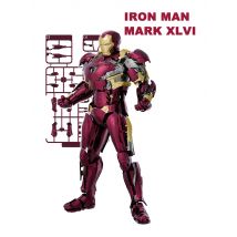 Marvel Iron Man MK46 Assembled Model ABS Joint Movable Toy Fondjoy Action Figure Desktop Decorations Boy Christmas Gifts Toys