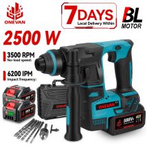 ONEVAN 2500W Bezszczotkowy Elektryczny Młotowiertarka Akumulatorowa Przenośna Wiertarka Udarowa Wielofunkcyjne Narzędzie Elektryczne Do Akumulatorów Makita 18V