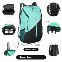 Zaino da Tennis della serie HEAD Tour Team di grande capacità con borsa per racchette da camera con scomparto per scarpe