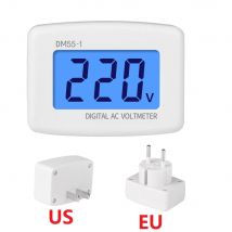 Voltmetro digitale EU USA spina misuratore di tensione presa tester di tensione display LCD voltmetro 110 V 220 V voltmetro da pannello a parete DM55-1