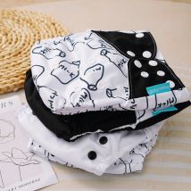 4 Teile/paket Einstellbare Waschbare Baby Stoffwindeln, Wasserdichte Wiederverwendbare Wildleder Stoff Innere Baby Tasche Windeln Für 3-15 kg