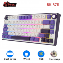 Tastiera Meccanica RK R75 Royal Kludge con Retroilluminazione RGB, 80 Tasti, Hot-swappable, con Keycaps MDA PBT
