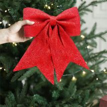 Weihnachten Pailletten Schleife Weihnachtsbaum Ornamente Urlaub Kleid Requisiten Weihnachtsdekorationen DIY Zubehör