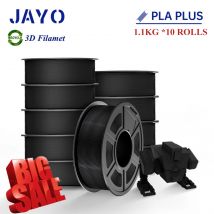 JAYO PLA/PETG/SEIDE PLA+/ PLA plus 3D-Filament 10 Rollen/Set 1,75 mm 3D-Drucker-Filament Recycling 3D-Druckmaterialien Schwarz