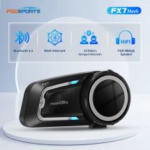 Fodsports FX7 Mesh Interfono per moto Auricolare per casco Bluetooth Interfono BT