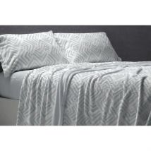 Juego de Sábanas Tejido Coralina para Invierno, Modelo 996, 100% Poliéster-Microfibra, Multicolor, Burrito Blanco