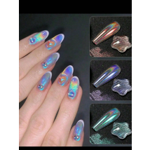 1/5PCS 0,3G Aurora Regenbogen Laser Nagel Pulver Hohe Qualität Ultra Shiny Ultra Feine Glitter Lösungsmittel Beständig Laser holographische