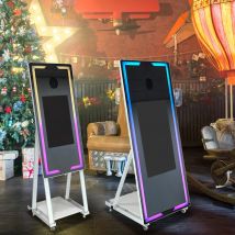 Touchscreen DSLR Photo Booth Tragbare 45'' 65 Zoll Spiegel Magie Photo Booth Maschine Für Hochzeit Party Aktivität Kostenloser Füllen licht