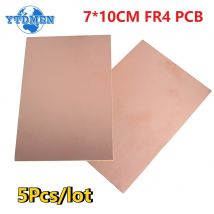 5 pz FR4 Fibra di vetro 7x10 cm FR4 PCB Singolo Lato Rame Placcato Piastra Kit FAI DA TE Circuito Laminato 7*10 CM