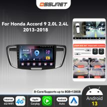 4G DSP Carplay Android 13 Auto Autoradio Per Honda Accord 9 2.0L 2.4L 2013-2018 Lettore Multimediale GPS Navi Autoradio 2DIN SWC BT