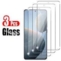 3Pcs Clear Tempered Glass Full Cover Screen Protector for Xiaomi 13T 14T Poco F5 F6 X6 X7 Redmi Note 13 14 Pro Protective Film