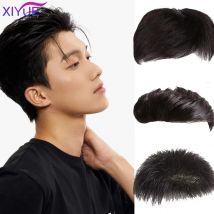 Synthetic New Men Hairpiece Stylish Men Wig Natural-looking Men's Hair Wig for Spots Gray Hair Coverage Short Straight Hairpiece