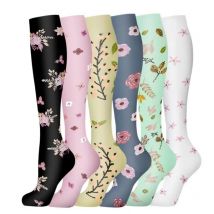 Running New Compression Socks 20-30mmhg Varicose Veins Socks Knee High Stockings Girl Series Outdoor Sports Racing Cycling Socks