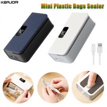 Mini-Plastiktüten-Versiegelungsgerät, 2-in-1-Wärmebeutel-Versiegelungsgerät, wiederaufladbar, tragbar, für Lebensmittelverpackungen, Beutelversiegelungsgerät, tragbarer Verpackungsversiegeler
