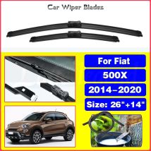 Tergicristallo per auto per Fiat 500X 2014-2020 Spazzole tergicristallo anteriori Tergicristalli in gomma morbida Parabrezza automatico 26 "+ 14" 650mm + 350mm