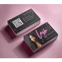 Custom Pink Business Loyalty Card Template for Hair Stylist Lash Tech Nail Tech Beauty Loyalty Cards Salon Rewards Punch Cards
