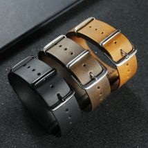 Leather PU Watch band 18mm 20mm 22mm for Rolex for Seiko for Omega MoonsWatch for Citizen Nato Watch Strap Accessories bracelet