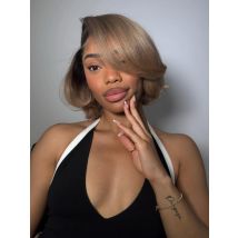 Ash Blonde 13x6 HD Lace Frontal Wigs Human Hair Straight Short Bob Wigs Dark Grey Colored Virgin Hair Lace Front Human Hair Wigs