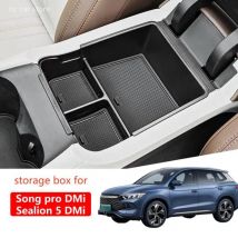 For BYD SONG PRO Sealion 5 DMi Armrest Storage Box Cup Holder 2026 2025 2024 Car Interior Accessories